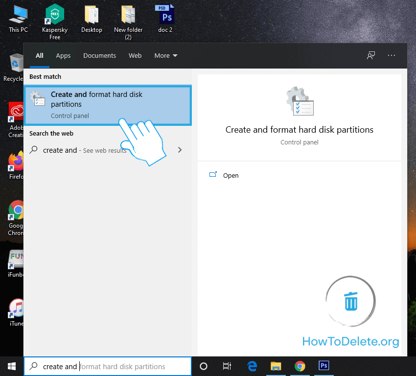 administración de disco abierto