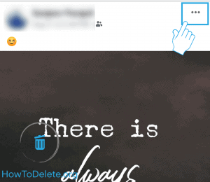 Opción de eliminar publicación de Facebook