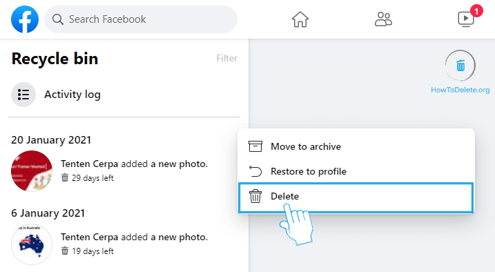 Haga clic en Eliminar