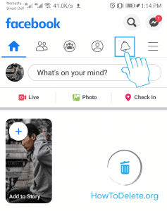 Toca el ícono de Notificaciones
