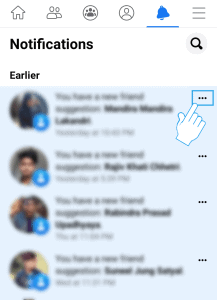 Toque el icono de tres puntos