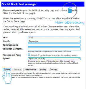 eliminar todas las publicaciones de facebook a la vez