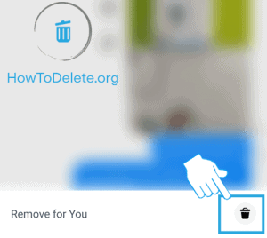 opción de eliminación de fotos messenger móvil