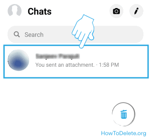 mensajero móvil eliminar foto