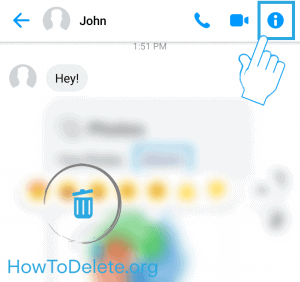 Contacto información compartida en messenger