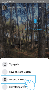 Seleccione Descartar foto