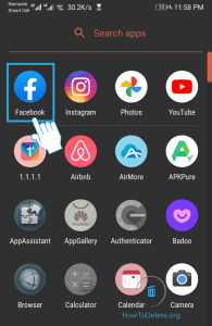 Abrir la aplicación de Facebook