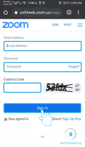 Inicie sesión en Zoom