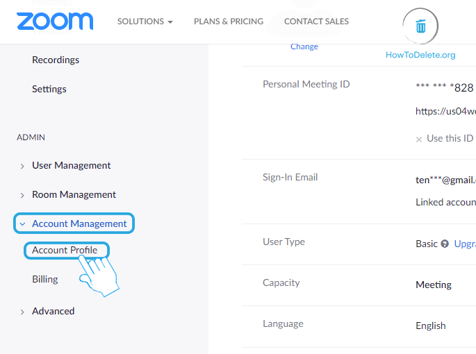 Seleccionar perfil de cuenta