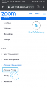 Elija el perfil de la cuenta