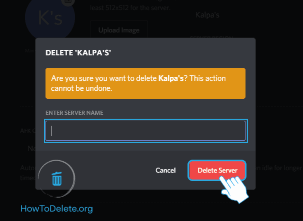 Ingrese el nombre del servidor