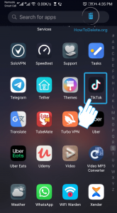Toca y mantén presionado TikTok
