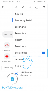 habilitar el sitio de escritorio