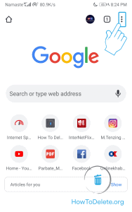 toque el icono de tres puntos