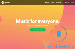 Página de inicio de Spotify