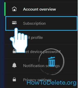 Página de suscripción de Spotify