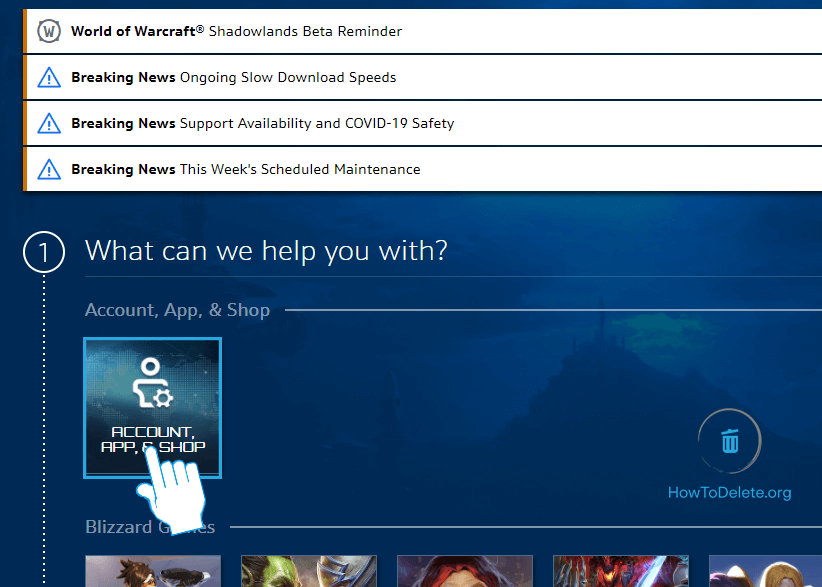 Haga clic en Cuenta, aplicación y tienda