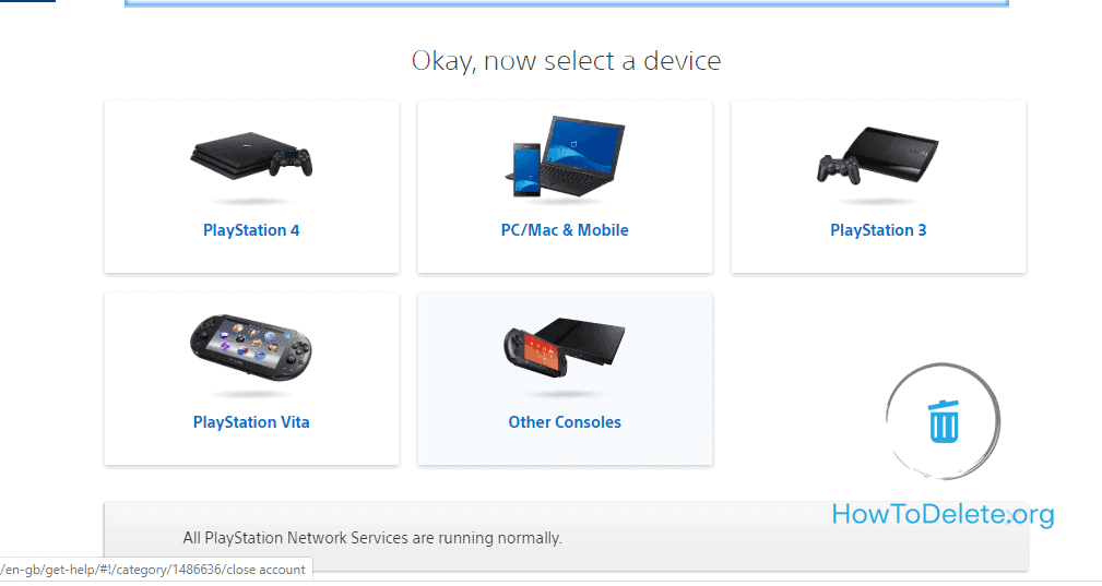 seleccione su dispositivo