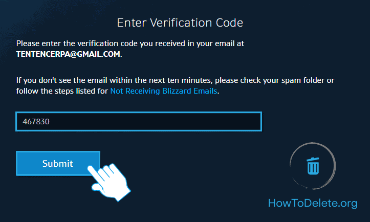 ingrese el código de verificación