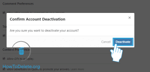 confirmar desactivación