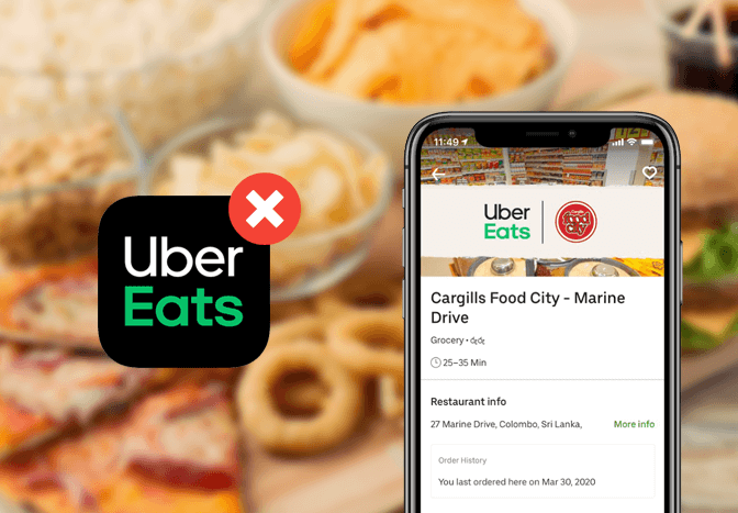 Cómo eliminar una cuenta de Uber Eats