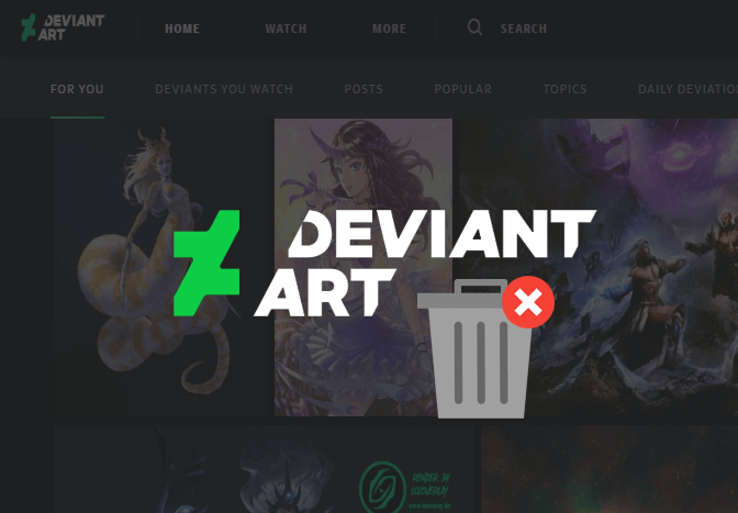 Cómo eliminar una cuenta de DeviantArt