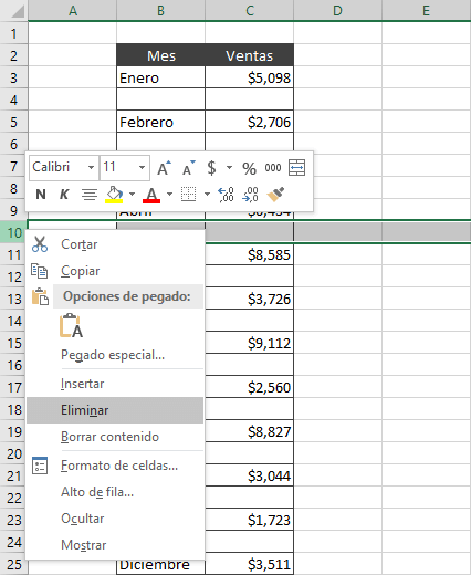 ¿Cómo eliminar filas en blanco en Excel? Eliminar una o varias filas vacías ahora